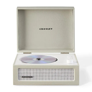 Crosley Voyager Portable Retro CD Player with Stereo Bluetooth Speakers, FM Radio - Dune Crosley