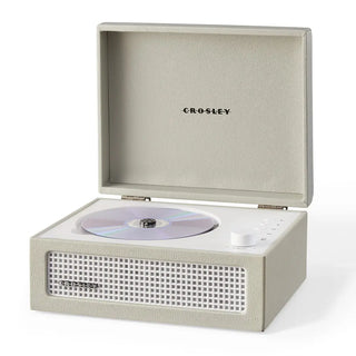 Crosley Voyager Portable Retro CD Player with Stereo Bluetooth Speakers, FM Radio - Dune Crosley