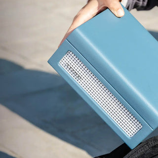 Crosley Voyager Portable Retro CD Player with Stereo Bluetooth Speakers, FM Radio - Washed Blue Crosley