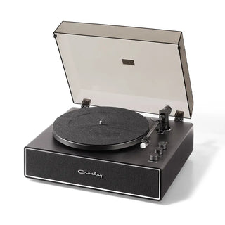 Crosley Stave 2-Speed Bluetooth Record Player Turntable with Built-in Speakers, Black Crosley