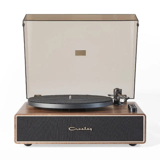 Crosley Stave 2-Speed Bluetooth Record Player Turntable with Built-in Speakers, Walnut Crosley