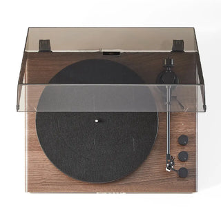 Crosley Stave 2-Speed Bluetooth Record Player Turntable with Built-in Speakers, Walnut Crosley