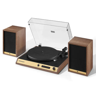 Crosley C72 Record Player Shelf System - Walnut Crosley