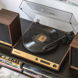 Crosley C72 Record Player Shelf System - Walnut Crosley