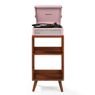 Crosley Voyager Bluetooth Portable Turntable + Crosley Asheville Stand Bundle - Amethyst Crosley