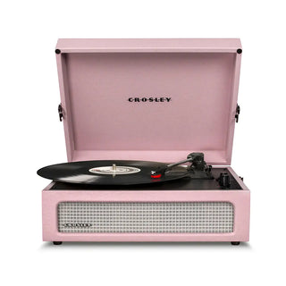 Crosley Voyager Bluetooth Portable Turntable + Crosley Asheville Stand Bundle - Amethyst Crosley