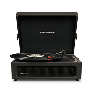 Crosley Voyager Bluetooth Portable Turntable + Crosley Asheville Stand Bundle - Black Crosley