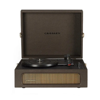 Crosley Voyager Bluetooth Portable Turntable + Crosley Asheville Stand Bundle - Cocoa Crosley