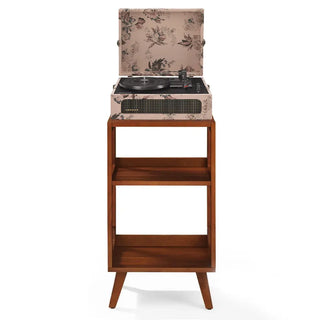 Crosley Voyager Bluetooth Portable Turntable + Crosley Asheville Stand Bundle - Floral Crosley