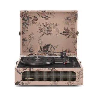 Crosley Voyager Bluetooth Portable Turntable + Crosley Asheville Stand Bundle - Floral Crosley