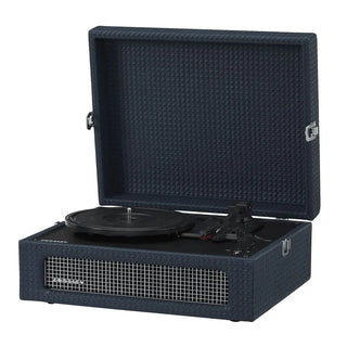 Crosley Voyager Bluetooth Portable Turntable + Crosley Asheville Stand Bundle - Navy Crosley