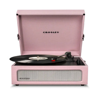 Crosley Voyager Bluetooth Portable Turntable - Amethyst + Gadhouse Vinyl Rack Bundle - Black Crosley