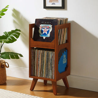 Crosley Asheville Small Vinyl Storage Stand – Walnut
