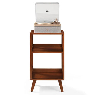 Crosley E100 Record Player Shelf System + Crosley Asheville Stand Bundle - Natural Crosley
