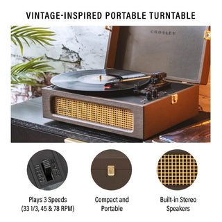 Crosley Voyager Bluetooth Portable Turntable - Cocoa Crosley