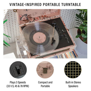 Crosley Voyager Bluetooth Portable Turntable - Floral Crosley