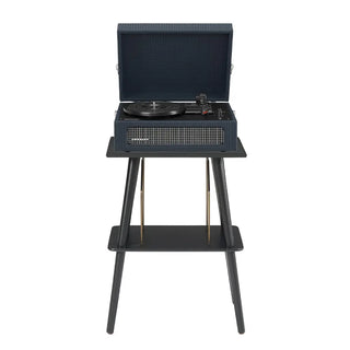 Crosley Voyager Bluetooth Portable Turntable + Entertainment Stand Bundle  - Navy Crosley