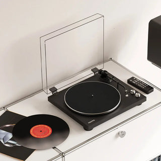 Kanto OBI3 Turntable - Matte Black with Kanto ORA 100W Powered Speakers - Black Bundle Kanto