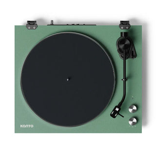 Kanto OBI3 Turntable with Bluetooth 5.3, Preamp, and Pitch Control - Matte Green Kanto