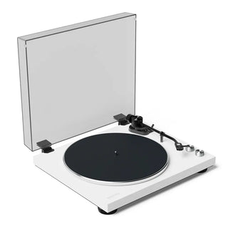 Kanto OBI3 Turntable - Matte White with Kanto ORA 100W Powered Speakers - White Bundle Kanto
