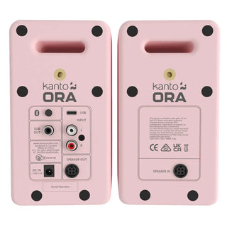 Kanto ORA 100W Powered Reference Desktop Computer Speakers with Bluetooth 5.0 Pink Kanto