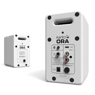 Kanto ORA4 140W Powered Reference Speakers with USB-C Input and Bluetooth - White, Pair Kanto
