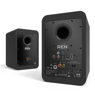 Kanto REN 200W Powered Bookshelf Speakers with HDMI ARC, USB-C, and Bluetooth 5.3 - Matte Black, Pair Kanto