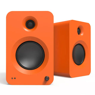 Kanto REN 200W Powered Bookshelf Speakers with HDMI ARC, USB-C, and Bluetooth 5.3 - Matte Orange, Pair Kanto