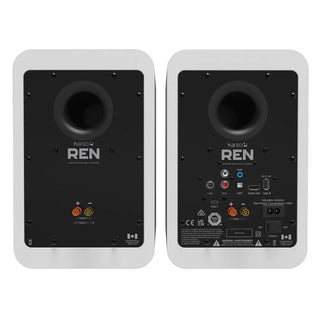 Kanto REN 200W Powered Bookshelf Speakers with HDMI ARC, USB-C, and Bluetooth 5.3 - Matte White, Pair Kanto