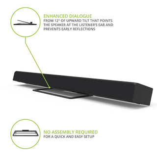 Kanto S10 Low-Profile Angled Sound Bar and Center Channel Speaker Stand for Home Theater Kanto
