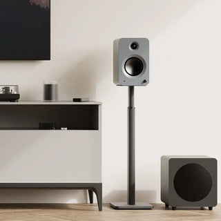 Kanto SPH Universal Height Adjustable Bookshelf Speaker Stands - Black, Pair Kanto