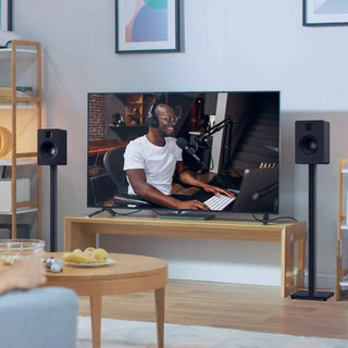 Kanto ST34 34" Universal Bookshelf Speaker Floor Stand - Black, Pair Kanto