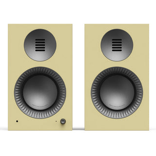 Kanto TUK G2 260W Premium Powered Speaker System with Bluetooth 5.4, Dual RCA and USB-C Inputs - Gloss Butter w/ Gunmetal