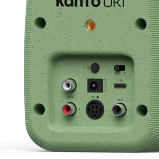 Kanto UKI 100W Desktop Speakers with Bluetooth, USB-C, Headphone out, Sage (Matte Green), Pair Kanto