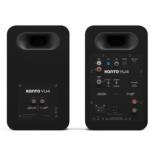 Kanto YU4 (2nd Gen) 160 W Powered Bookshelf Speaker with Bluetooth 5.3, Built-in Phono Preamp, USB-C and Optical Inputs - Matte Black