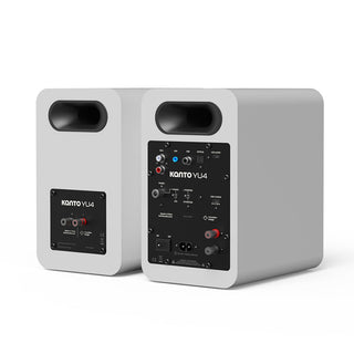 Kanto YU4 (2nd Gen) 160 W Powered Bookshelf Speaker with Bluetooth 5.3, Built-in Phono Preamp, USB-C and Optical Inputs - Matte White