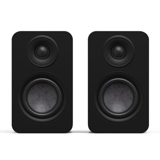 Kanto YU4 (Gen 2) Passive Bookshelf Speaker with 1" Silk Dome Tweeter and 4" Paper Cone Woofer - Matte Black