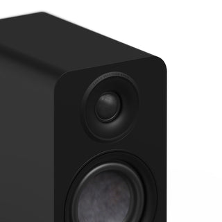 Kanto YU4 (Gen 2) Passive Bookshelf Speaker with 1" Silk Dome Tweeter and 4" Paper Cone Woofer - Matte Black
