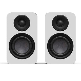 Kanto YU4 (Gen 2) Passive Bookshelf Speaker with 1" Silk Dome Tweeter and 4" Paper Cone Woofer - Matte White