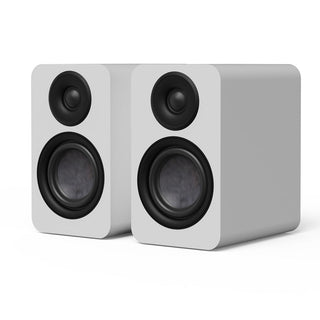 Kanto YU4 (Gen 2) Passive Bookshelf Speaker with 1" Silk Dome Tweeter and 4" Paper Cone Woofer - Matte White