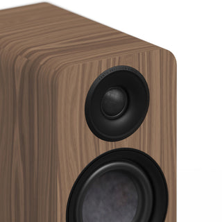Kanto YU4 (2nd Gen) 160 W Powered Bookshelf Speaker with Bluetooth 5.3, Built-in Phono Preamp, USB-C and Optical Inputs - Matte Walnut
