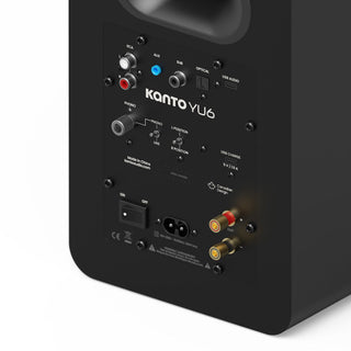 Kanto YU6 (2nd Gen) 200 W Powered Bookshelf Speaker with Bluetooth 5.3, Built-in Phono Preamp, USB-C and Optical Inputs - Matte Black