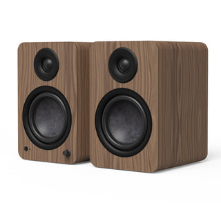 Kanto YU6 (2nd Gen) 200 W Powered Bookshelf Speaker with Bluetooth 5.3, Built-in Phono Preamp, USB-C and Optical Inputs - Matte Walnut