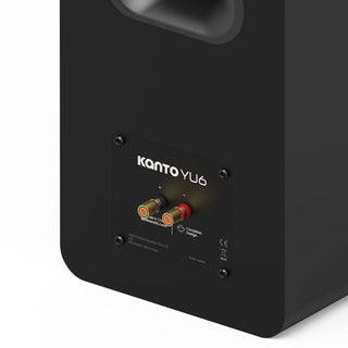 Kanto YU6 (2nd Gen) Passive Bookshelf Speaker with 1" Silk Dome Tweeter and 5.25" Paper Cone Woofer - Matte Black