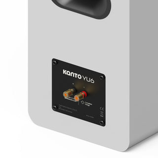 Kanto YU6 (2nd Gen) Passive Bookshelf Speaker with 1" Silk Dome Tweeter and 5.25" Paper Cone Woofer - Matte White