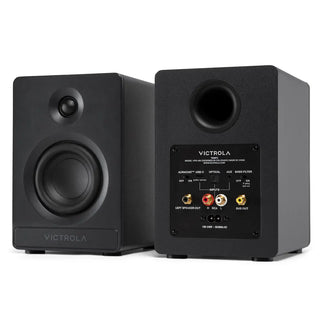 Victrola Tempo Bookshelf Speakers - Black Victrola