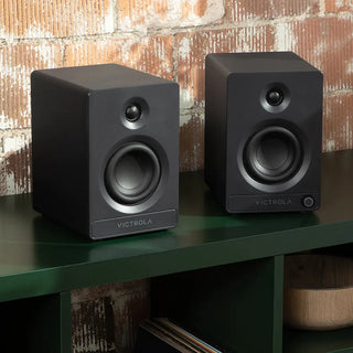 Victrola Tempo Bookshelf Speakers - Black Victrola