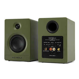 Victrola Tempo Bookshelf Speakers - Green Victrola