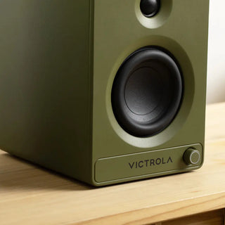 Victrola Tempo Bookshelf Speakers - Green Victrola