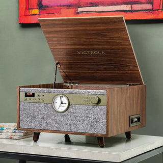 Victrola Century Signature 6-in-1 Wood Record Player - Walnut Victrola
